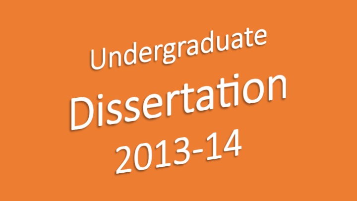 undergraduate dissertation